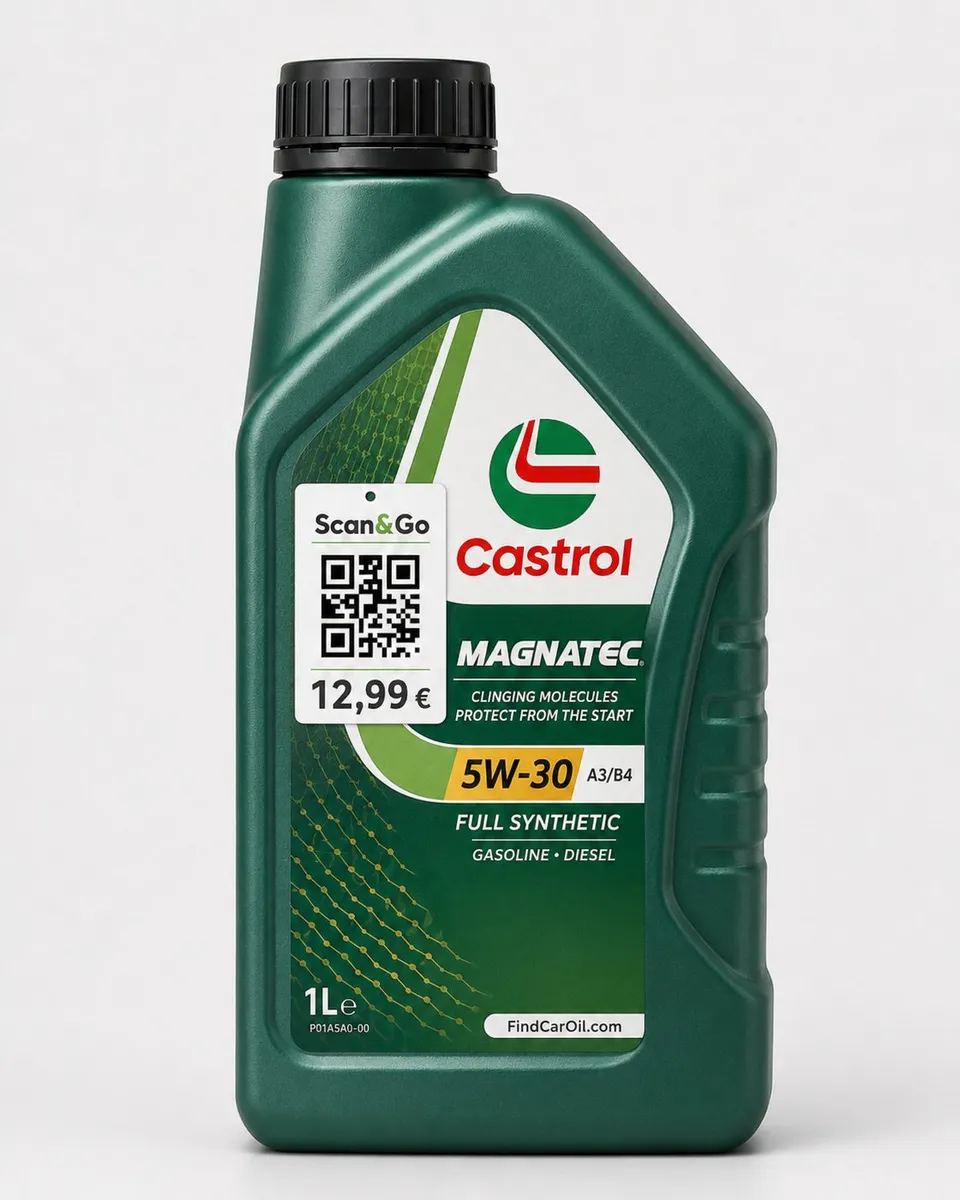 Motoröl mit Scan&Go-Etikett